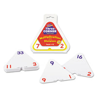 Multiplication-division Three-corner Flash Cards, 8 & Up, 48-set