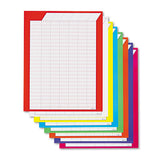 Horizontal Incentive Chart Pack, 28w X 22h, Assorted Colors, 8-pack