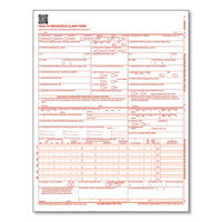 Cms-1500 Health Insurance Claim Forms, One-part, 8.5 X 11, 250 Forms