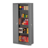 78" High Deluxe Steel Storage Cabinet, 36w X 18d X 78h, Medium Gray