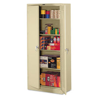 78" High Deluxe Steel Storage Cabinet, 36w X 24d X 78h, Sand