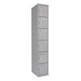 Box Compartments With Legs, Triple Stack, 36w X 18d X 78h, Medium Gray