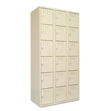 Box Compartments, Triple Stack, 36w X 18d X 72h, Sand