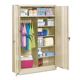 Jumbo Combination Steel Storage Cabinet, 48w X 24d X 78h, Black