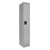 Single Tier Locker With Legs, 12w X 18d X 78h, Medium Gray