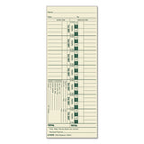 Time Card For Acroprint And Lathem, Weekly, 3 1-2 X 9, 500-box