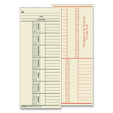 Time Card For Acroprint And Lathem, Weekly, 3 1-2 X 10 1-2, 500-box