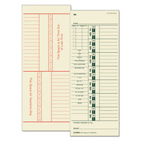 Time Card For Acroprint-simplex, Weekly, Two-sided, 3 1-2 X 9, 500-box