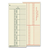 Time Card For Lathem, Bi-weekly, Two-sided, 3 1-2 X 9, 500-box