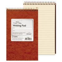 Gold Fibre Retro Wirebound Writing Pads, 1 Subject, Medium-college Rule, Red Cover, 5 X 8, 80 Sheets
