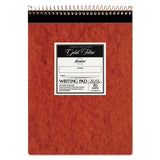 Gold Fibre Retro Wirebound Writing Pads, 1 Subject, Wide-legal Rule, Red Cover, 8.5 X 11.75, 70 Sheets