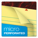 Gold Fibre Writing Pads, Wide-legal Rule, 8.5 X 11.75, Canary, 50 Sheets, Dozen