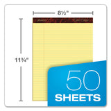 Gold Fibre Writing Pads, Narrow Rule, 8.5 X 11.75, Canary, 50 Sheets, Dozen