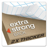 Quad Double Sheet Pad, 4 Sq-in Quadrille Rule, 8.5 X 11.75, White, 100 Sheets