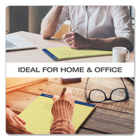 Perforated Writing Pads, Wide-legal Rule, 8.5 X 11.75, Canary, 50 Sheets, Dozen