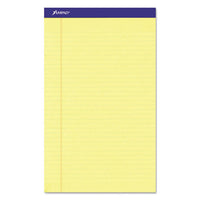 Perforated Writing Pads, Wide-legal Rule, 8.5 X 14, Canary, 50 Sheets, Dozen