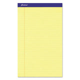 Perforated Writing Pads, Wide-legal Rule, 8.5 X 14, Canary, 50 Sheets, Dozen