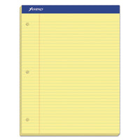 Recycled Writing Pads, Wide-legal Rule, 8.5 X 11.75, Canary, 50 Sheets, Dozen