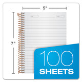 Gold Fibre Personal Notebooks, 1 Subject, Medium-college Rule, Designer Gray Cover, 7 X 5, 100 Sheets