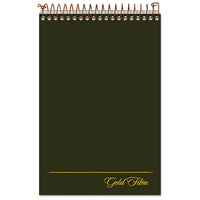 Gold Fibre Steno Books, Gregg Rule, Green Cover, 6 X 9, 100 White Sheets