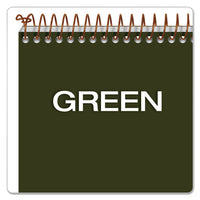 Gold Fibre Steno Books, Gregg Rule, Green Cover, 6 X 9, 100 White Sheets