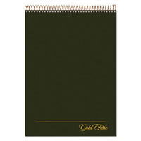 Gold Fibre Wirebound Writing Pad W- Cover, 1 Subject, Project Notes, Green Cover, 8.5 X 11.75, 70 Sheets