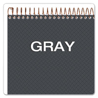Gold Fibre Wirebound Writing Pad W- Cover, 1 Subject, Project Notes, Gray Cover, 8.5 X 11.75, 70 Sheets