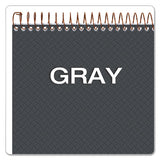 Gold Fibre Wirebound Writing Pad W- Cover, 1 Subject, Project Notes, Gray Cover, 8.5 X 11.75, 70 Sheets