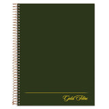 Gold Fibre Wirebound Writing Pad W- Cover, 1 Subject, Project Notes, Green Cover, 9.5 X 7.25, 84 Sheets