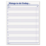 "things To Do Today" Daily Agenda Pad, 8 1-2 X 11, 100 Forms