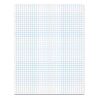 Quadrille Pads, 4 Sq-in Quadrille Rule, 8.5 X 11, White, 50 Sheets
