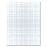 Quadrille Pads, 4 Sq-in Quadrille Rule, 8.5 X 11, White, 50 Sheets