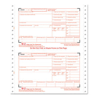 W-2 Tax Forms, 6-part Carbonless, 5 1-2 X 8 1-2, 24 W-2s & 1 W-3