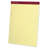 Gold Fibre Canary Quadrille Pads, 4 Sq-in Quadrille Rule, 8.5 X 11.75, Canary, 50 Sheets