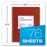 Computation Book, 4 Sq-in Quadrille Rule, 11.75 X 9.25, Antique Ivory, 76 Sheets