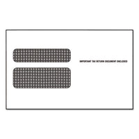 W-2 Laser Double Window Envelope, Commercial Flap, Gummed Closure, 5.63 X 9, White, 24-pack