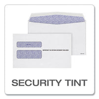 W-2 Laser Double Window Envelope, Commercial Flap, Gummed Closure, 5.63 X 9, White, 24-pack