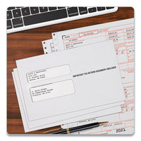 W-2 Laser Double Window Envelope, Commercial Flap, Gummed Closure, 5.63 X 9, White, 24-pack