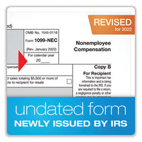 Five-part 1099-nec Online Tax Kit, Five-part Carbonless, 3.66 X 8.5, 15-pack