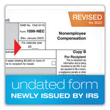 Five-part 1099-nec Online Tax Kit, Five-part Carbonless, 3.66 X 8.5, 15-pack