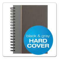 Royale Wirebound Business Notebook, College, Black-gray, 8.25 X 5.88, 96 Sheets