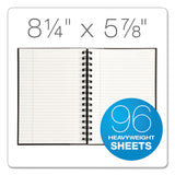 Royale Wirebound Business Notebook, College, Black-gray, 8.25 X 5.88, 96 Sheets