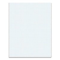 Quadrille Pads, 5 Sq-in Quadrille Rule, 8.5 X 11, White, 50 Sheets