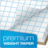 Quadrille Pads, 8 Sq-in Quadrille Rule, 8.5 X 11, White, 50 Sheets