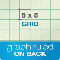 Engineering Computation Pads, 5 Sq-in Quadrille Rule, 8.5 X 11, Green Tint, 100 Sheets