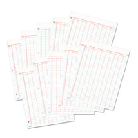 Data Pad W-numbered Column Headings, 11 X 8.5, White, 50 Sheets