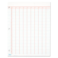 Data Pad W-numbered Column Headings, 11 X 8.5, White, 50 Sheets