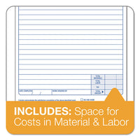 Snap-off Job Work Order Form, 5 2-3" X 8 5-8", Three-part Carbonless, 50 Forms