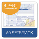 Auto Repair Four-part Order Form, 8 1-2 X 11, Four-part Carbonless, 50 Forms