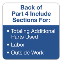 Auto Repair Four-part Order Form, 8 1-2 X 11, Four-part Carbonless, 50 Forms